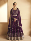 palatinate Georgette Embroidered Designer Palazzo Suit