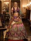 Multicolour Rajwadi Silk Mirror work Bridal Designer Lehenga