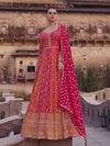 Rani and Orange Georgette Gown Style Party Wear Suit