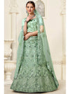 Pista Net Heavy Embroidered Lehenga Choli