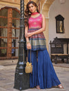 Multicolour pure gajji Sharara Suit