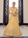 Yellow Georgette Embroidered Designer Lehenga