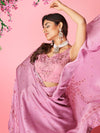 Lilac Art Silk Designer Lehenga