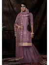 Onion Net Embroidered Sharara Suit