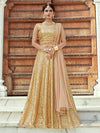 Beige Soft net Lahanga - myracouture