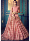 Pink Heavy Embroidered Net Lehenga - myracouture