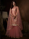 Pink Soft Net Gharara Suit - myracouture