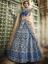 Royal Blue Heavy Embroidered Lehenga Choli - myracouture