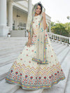 Off White Embroidered Designer Lehenga