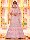 Pink Crepe Heavy Embroidered Lehenga