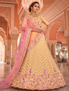 Yellow Designer Hand work Lehenga